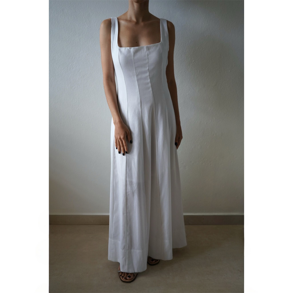 White Midi Dress – Juno Bride