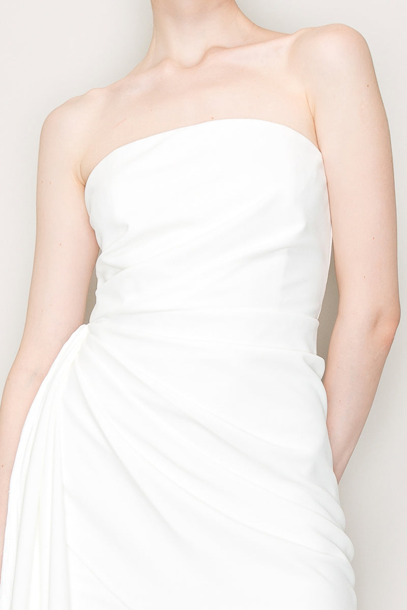 Anna Draped Side Fringe Dress