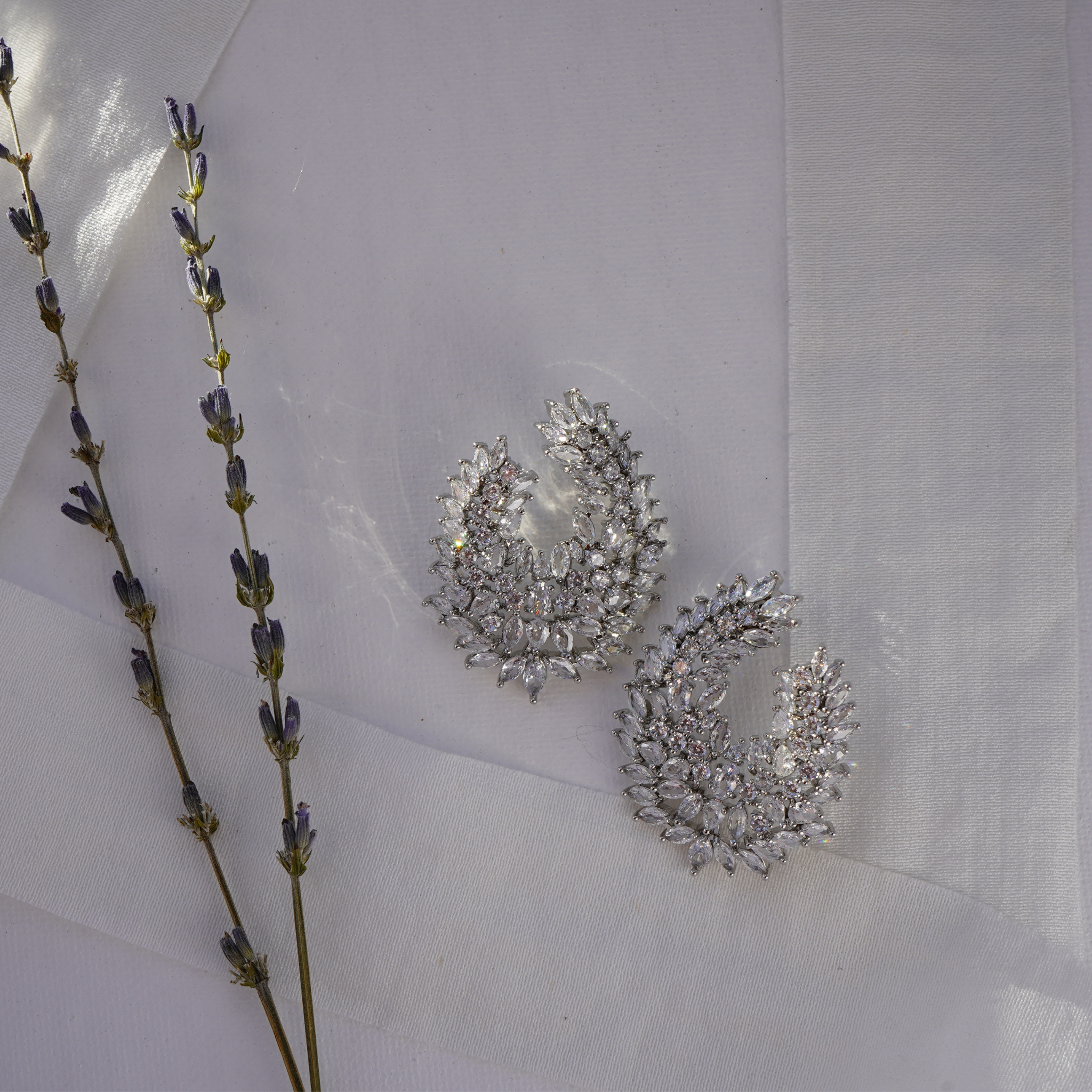 Flower Statement Stud Earrings