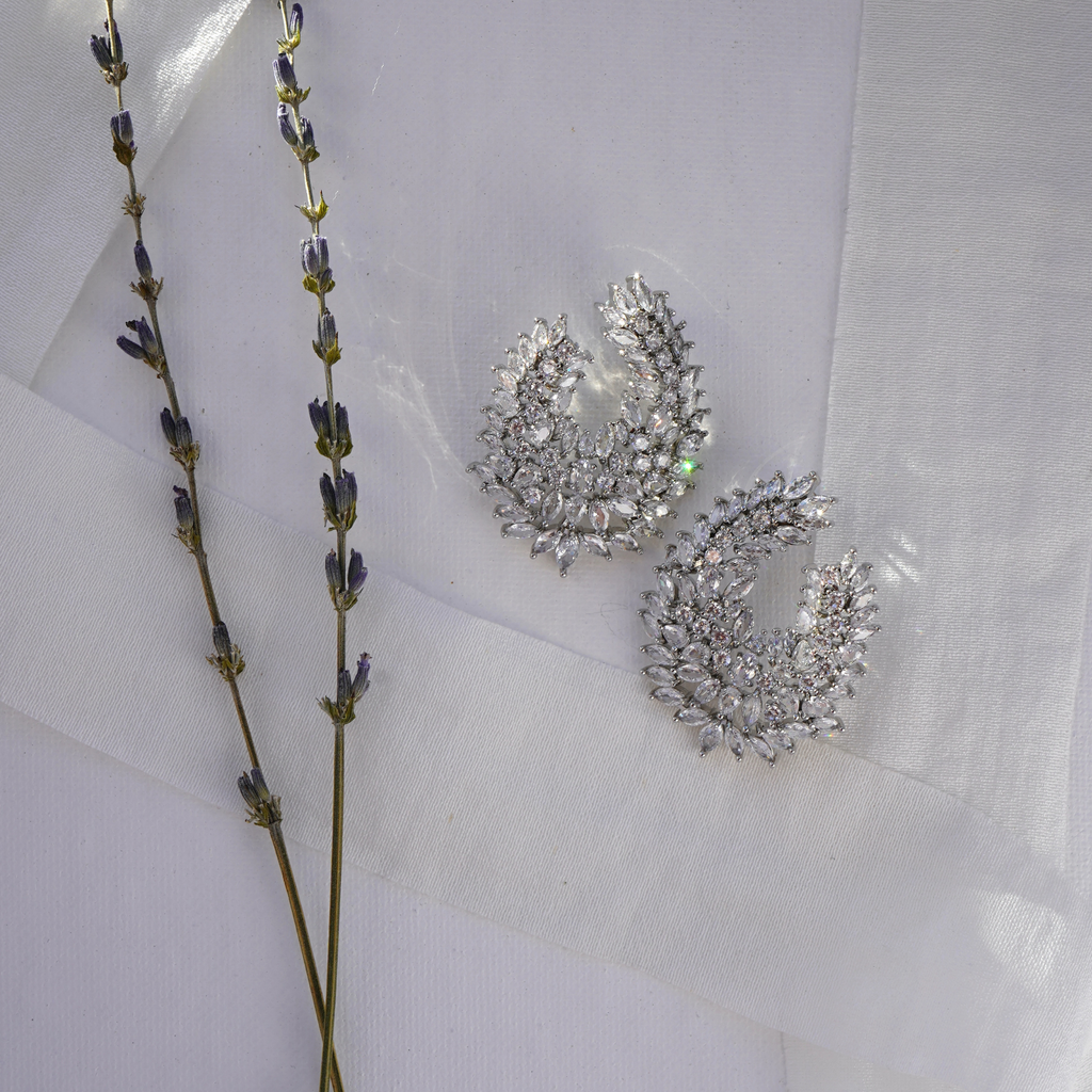 Flower Statement Stud Earrings