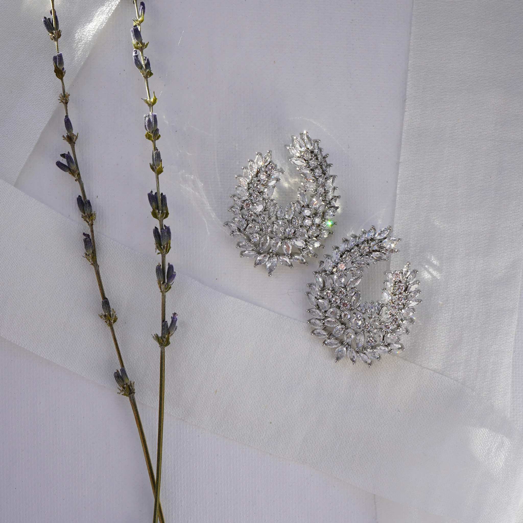 Flower Statement Stud Earrings