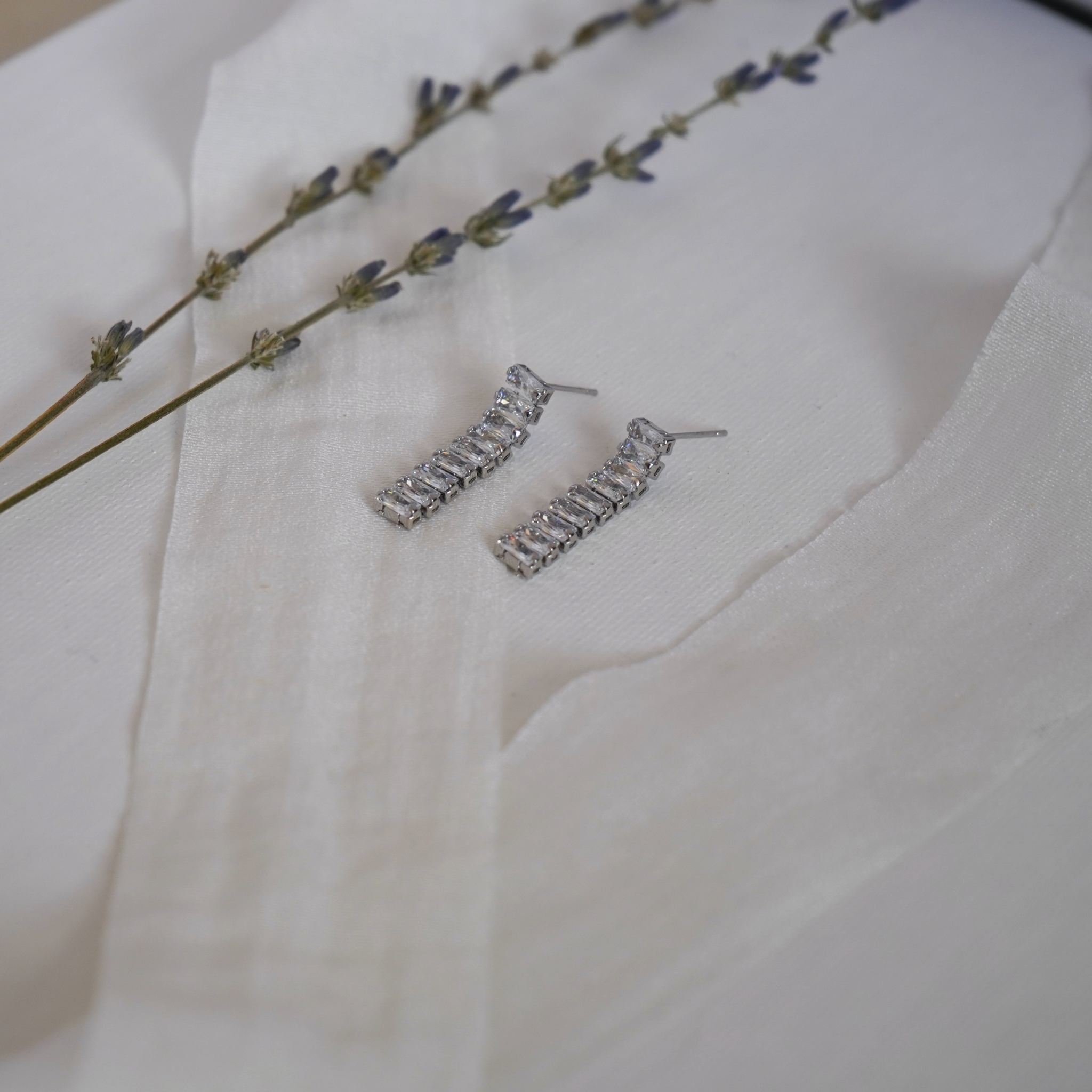 Baguette Drop Earrings