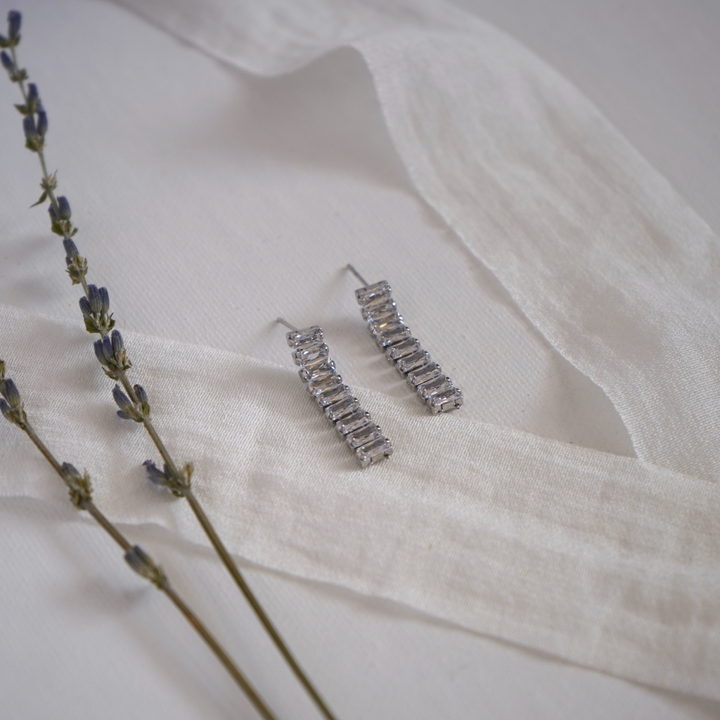 Baguette Drop Earrings