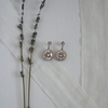 Round Halo Drop Earrings