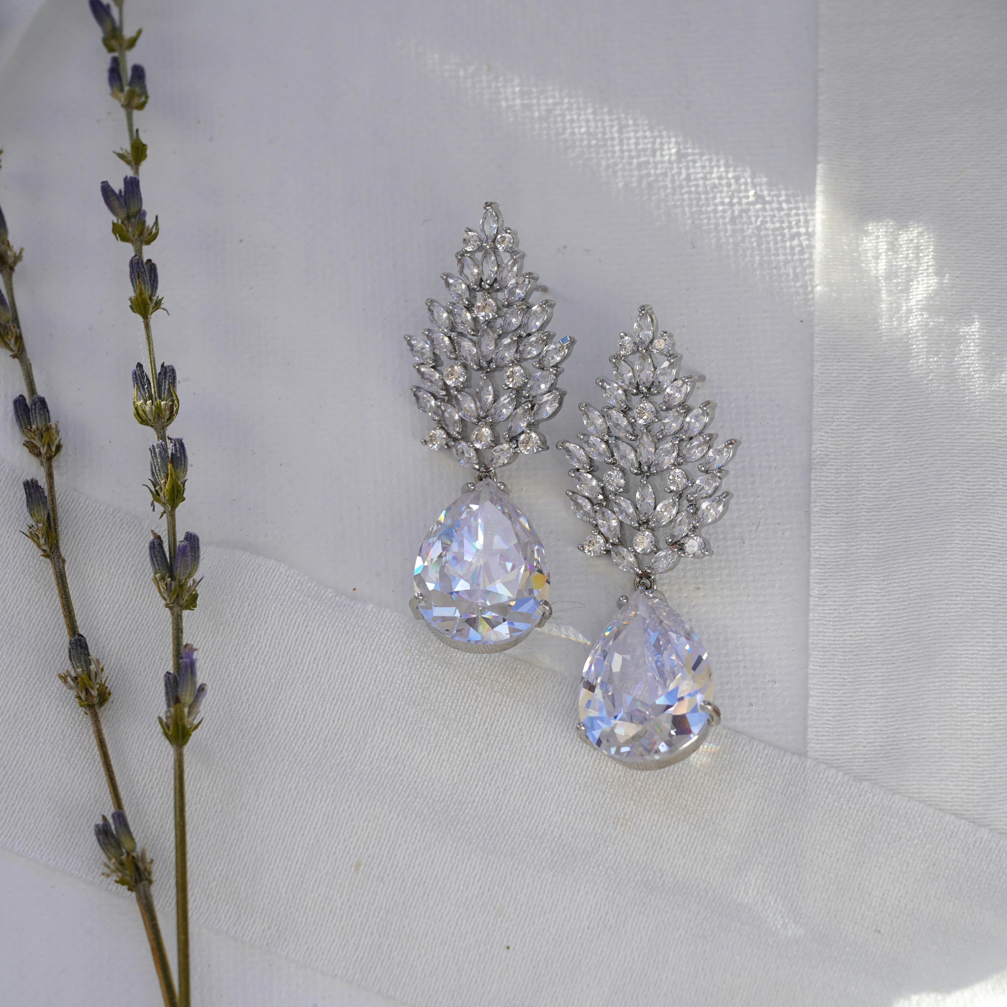 Tree Inspired Water Drop Earrings