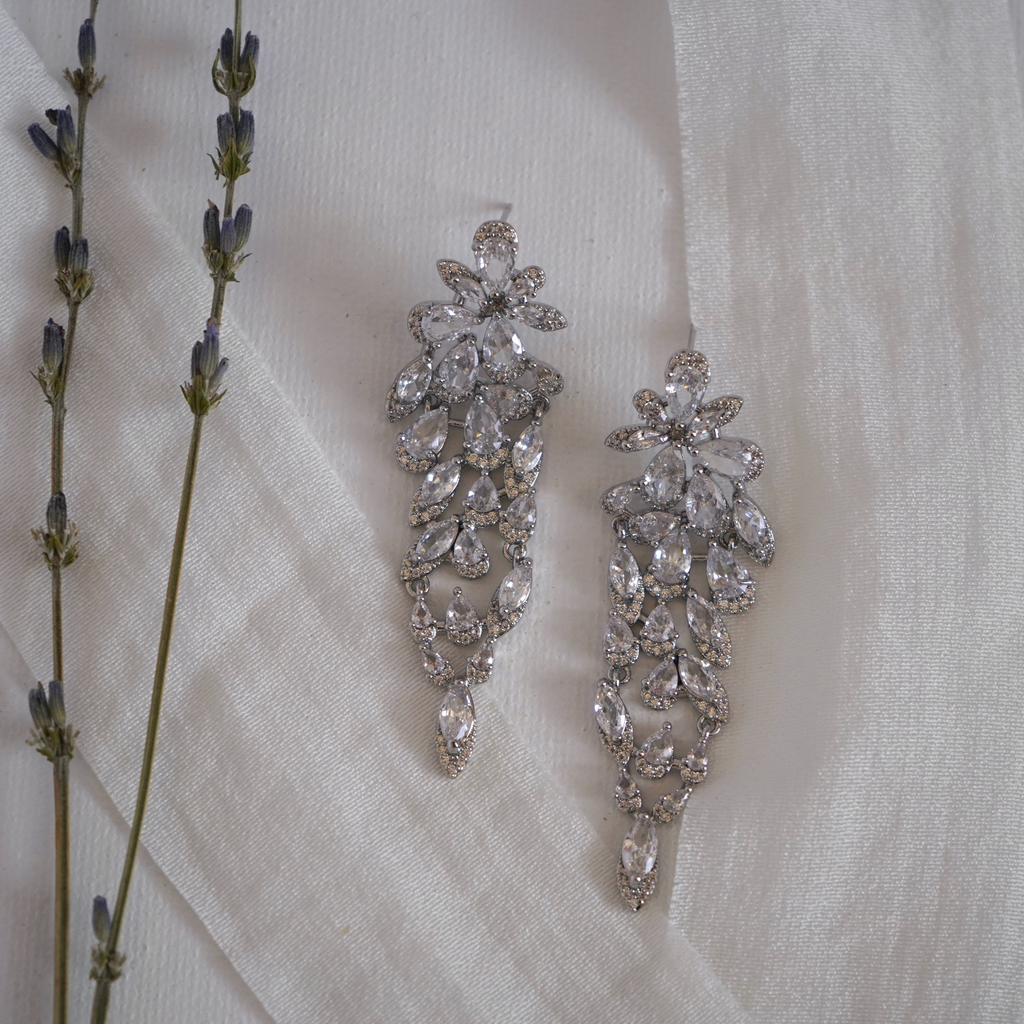 Flower Clusters Chandelier Earrings