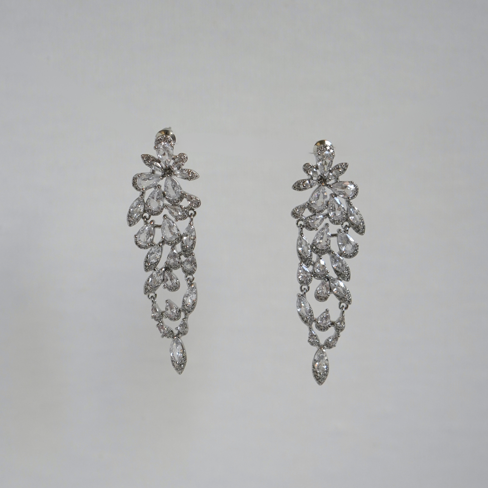 Flower Clusters Chandelier Earrings