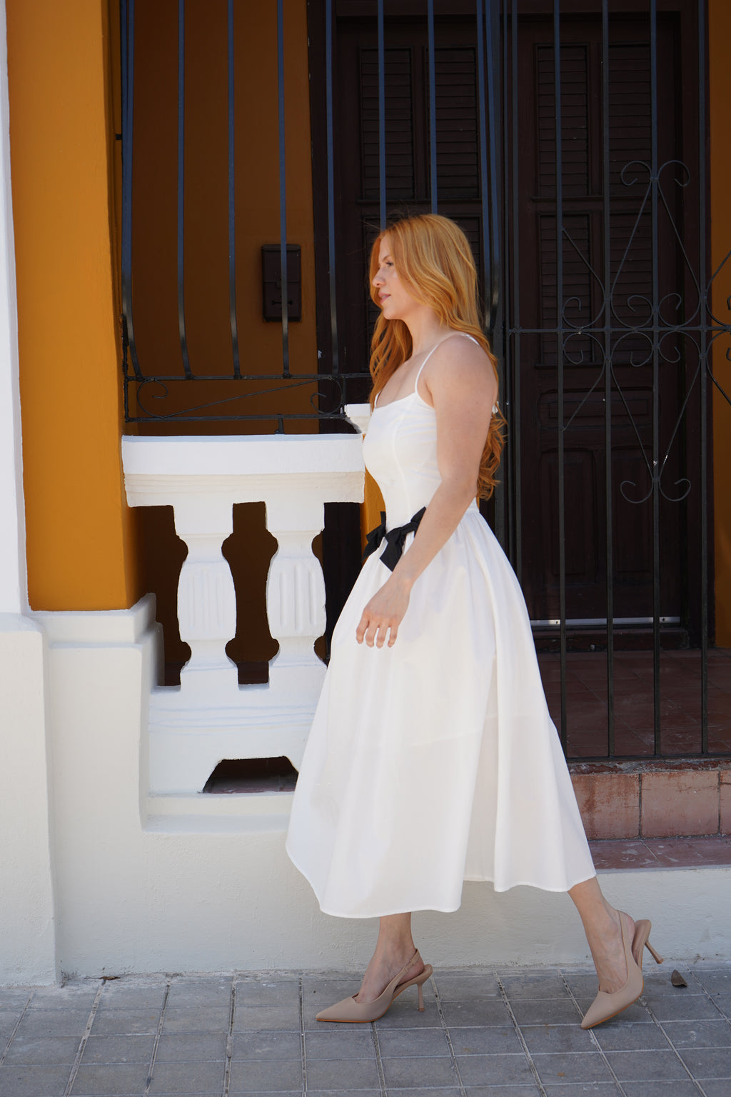 Double Bow Midi Dress