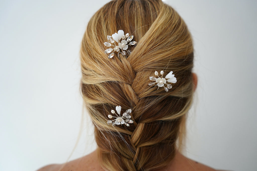 Flowers and Crystals Hairpin Set