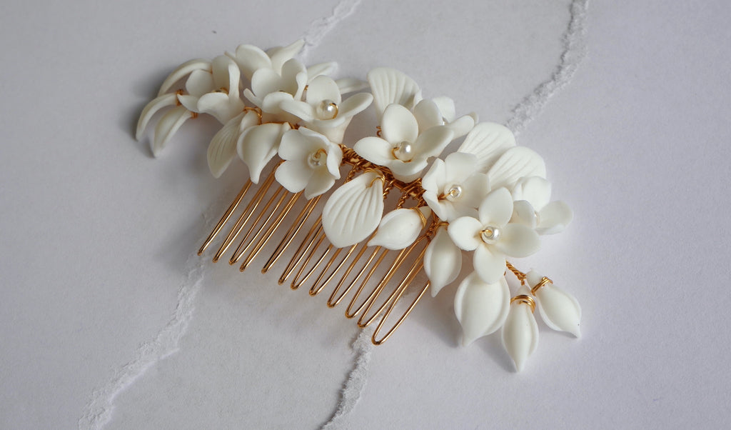 Lili Flowers and Pearls Comb
