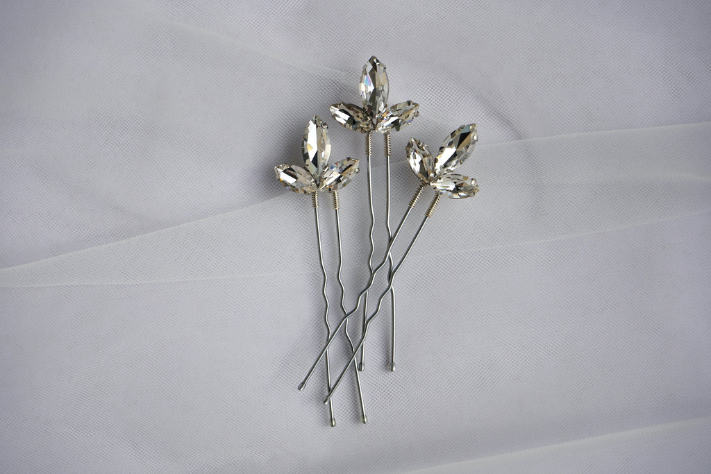 Marquise Rhinestones Hairpin Set