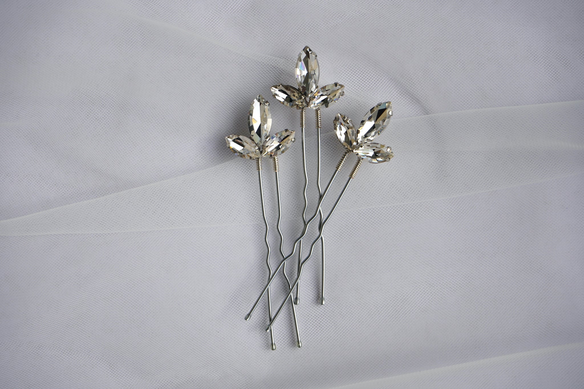 Marquise Rhinestones Hairpin Set