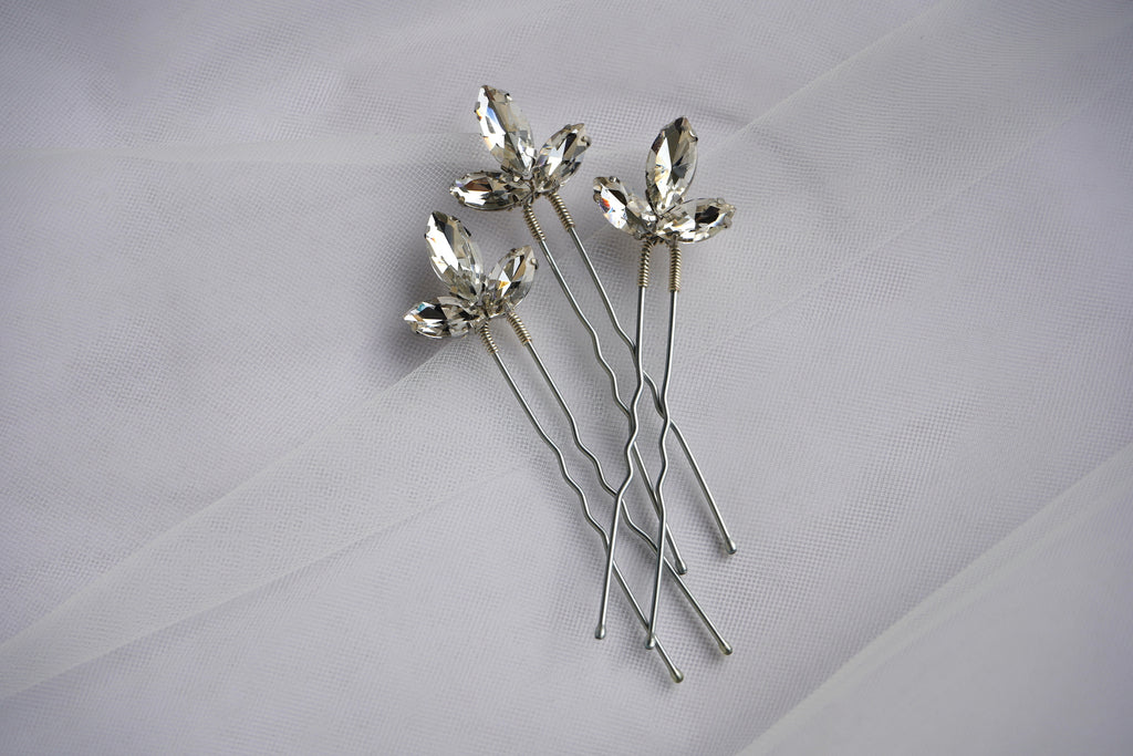 Marquise Rhinestones Hairpin Set