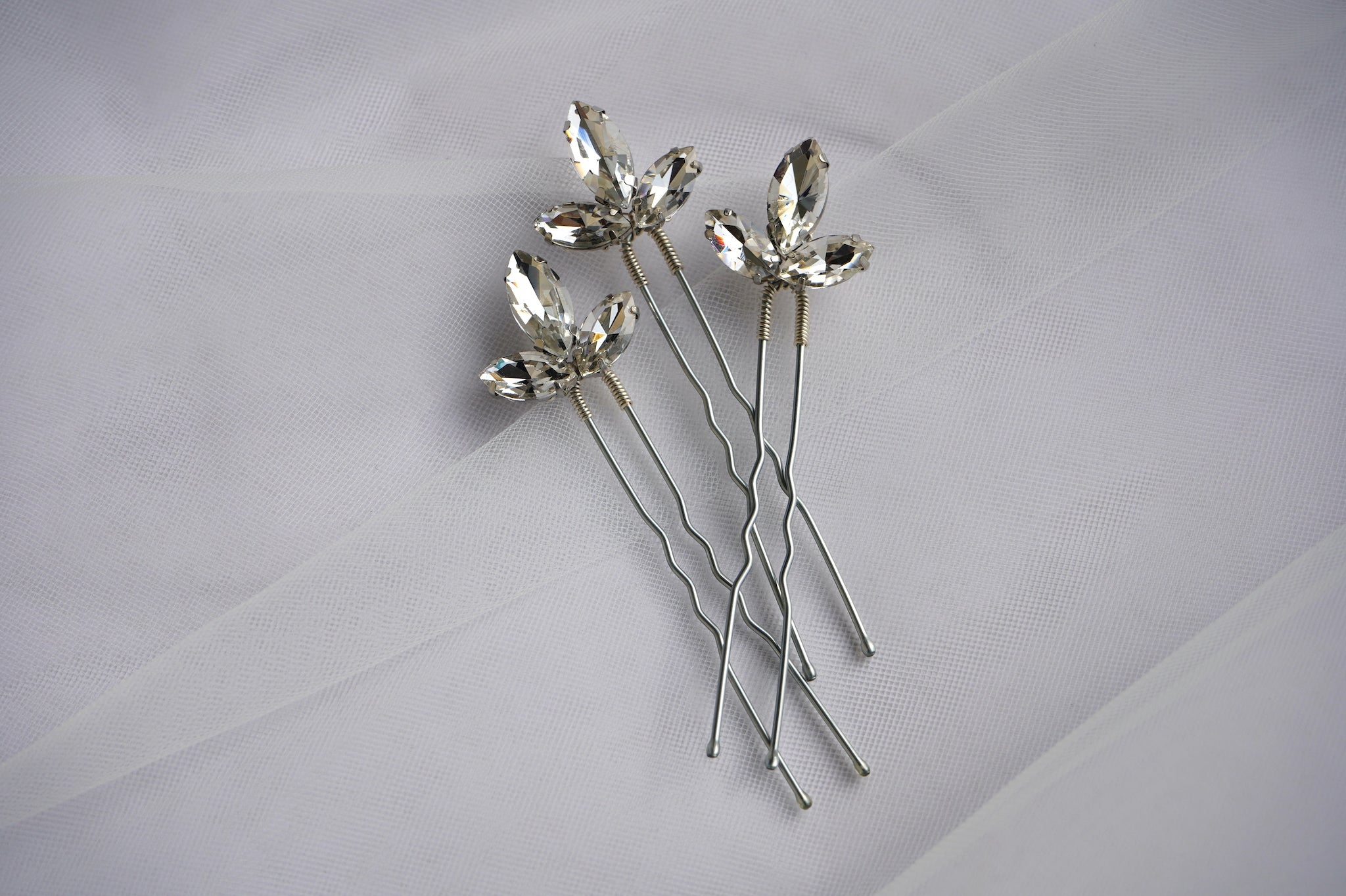Marquise Rhinestones Hairpin Set