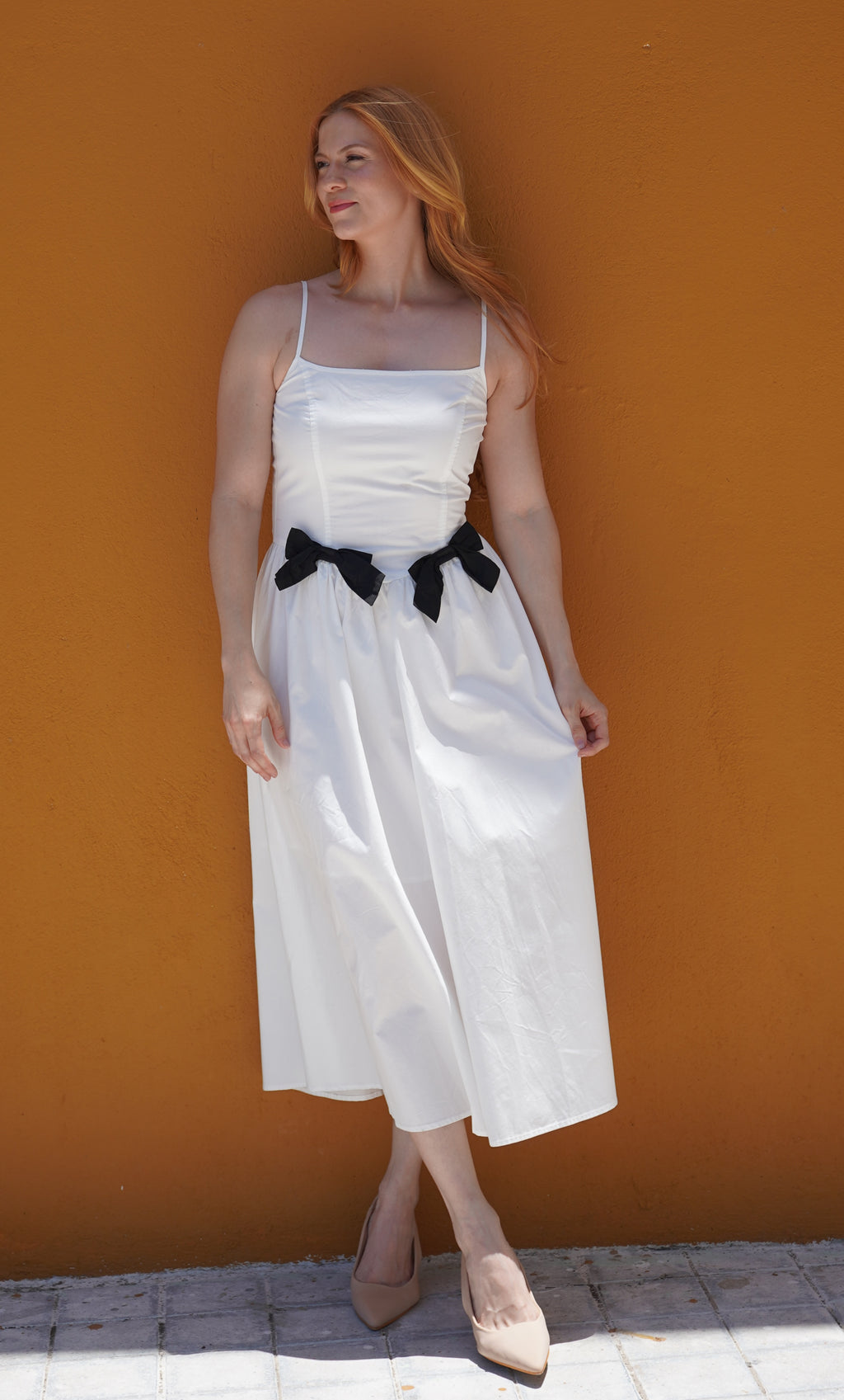 Double Bow Midi Dress
