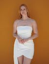 Anna Draped Side Fringe Dress
