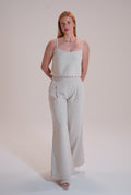 Pearl Linen Blend Crop Top