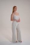 Pearl Linen Blend Crop Top