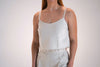 Pearl Linen Blend Crop Top