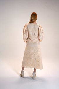 Floral Eyelet Skirt