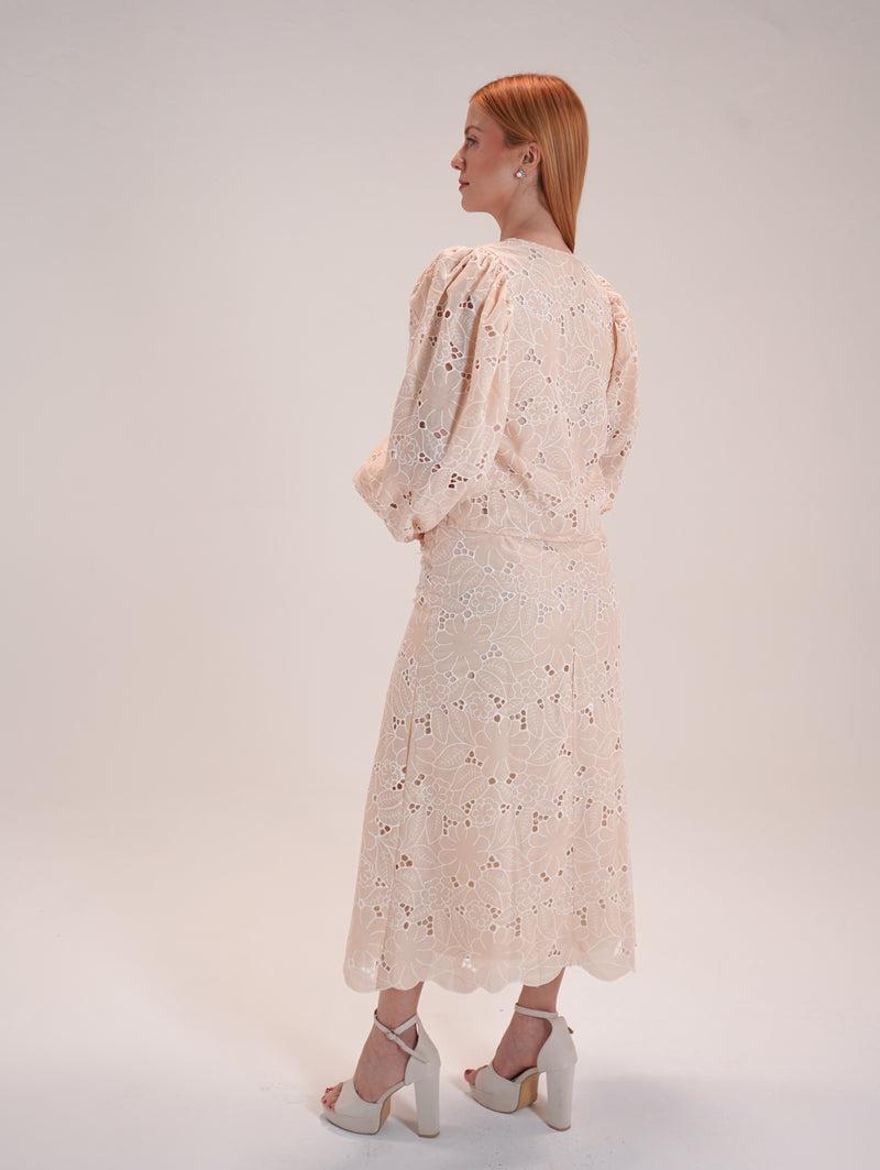 Floral Eyelet Skirt