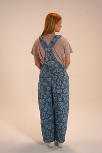 Floral Denim Overalls