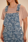 Floral Denim Overalls
