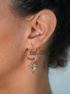 Leaf Crystals Drop Earrings