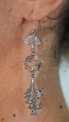 Art Deco Silver Long Earrings