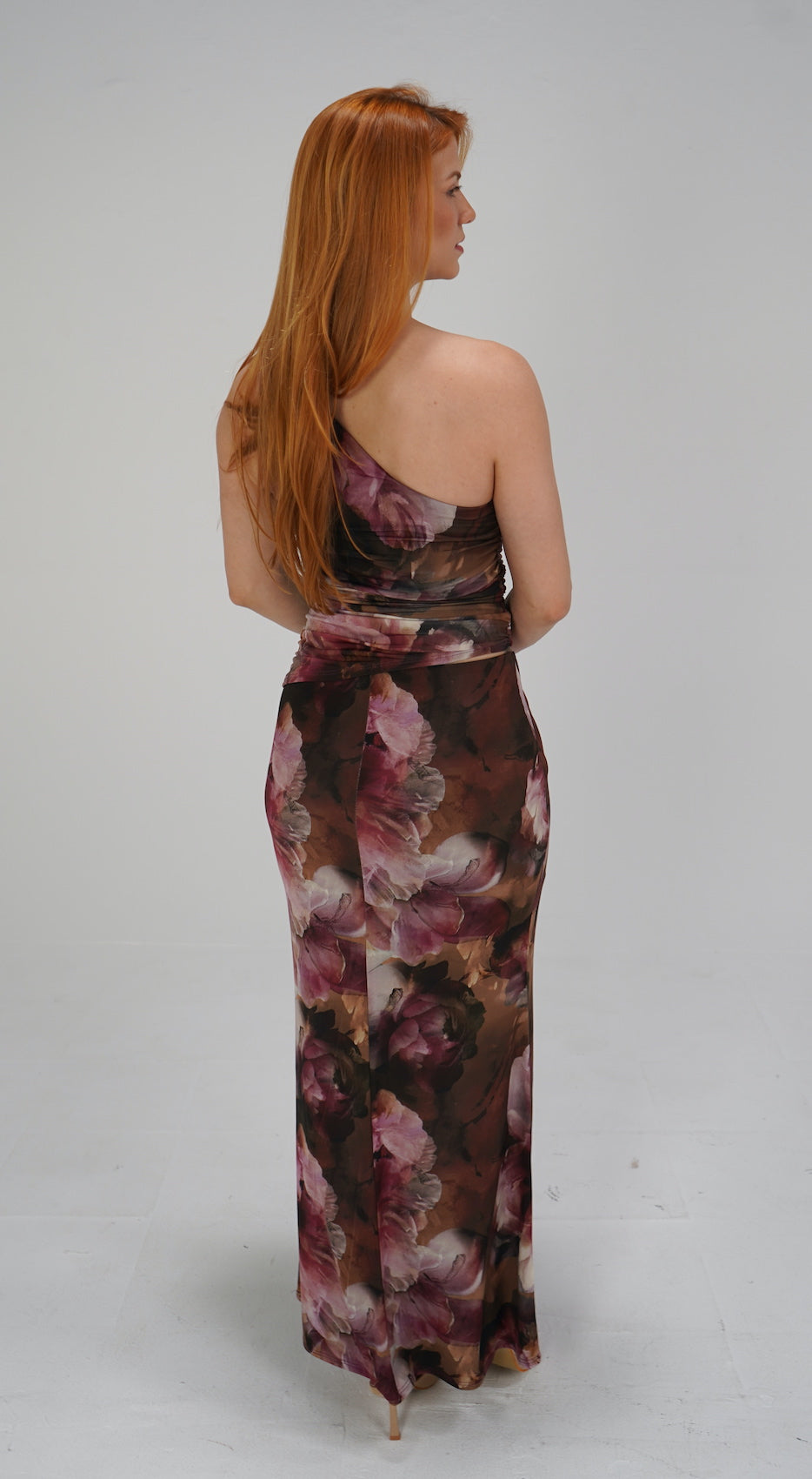 Pink Tones Floral Skirt Set