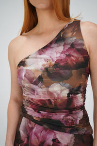 Pink Tones Floral Skirt Set