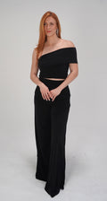 One Shoulder Black Set