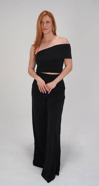 One Shoulder Black Set