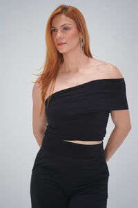 One Shoulder Black Set