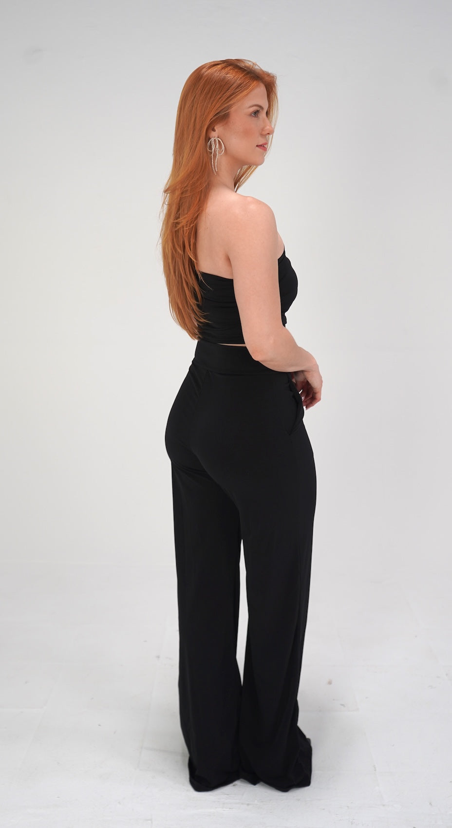 One Shoulder Black Set