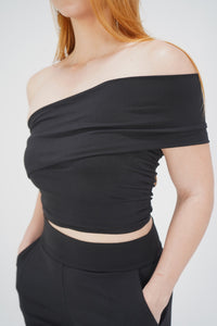 One Shoulder Black Set