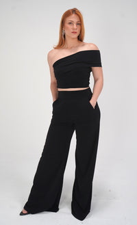 One Shoulder Black Set