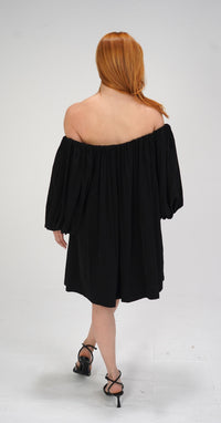 Puff Sleeves Off Shoulder Dress