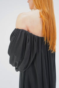 Puff Sleeves Off Shoulder Dress