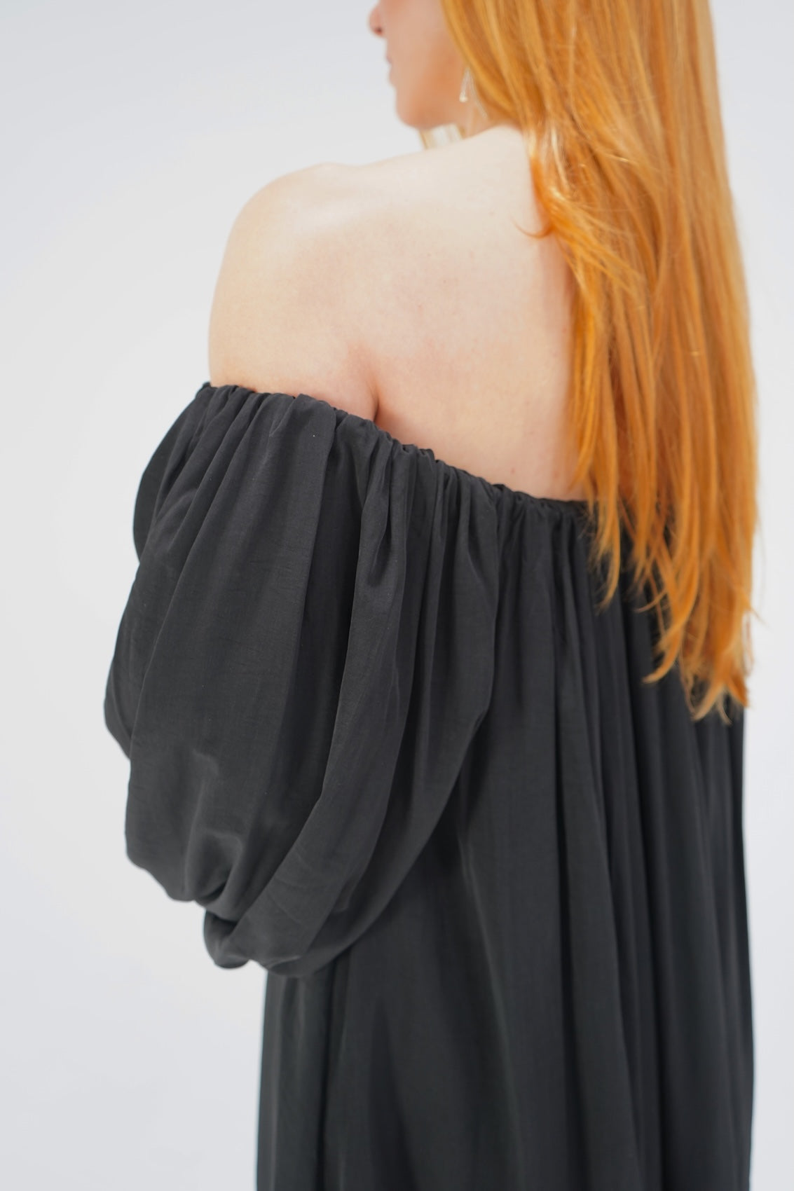 Puff Sleeves Off Shoulder Dress