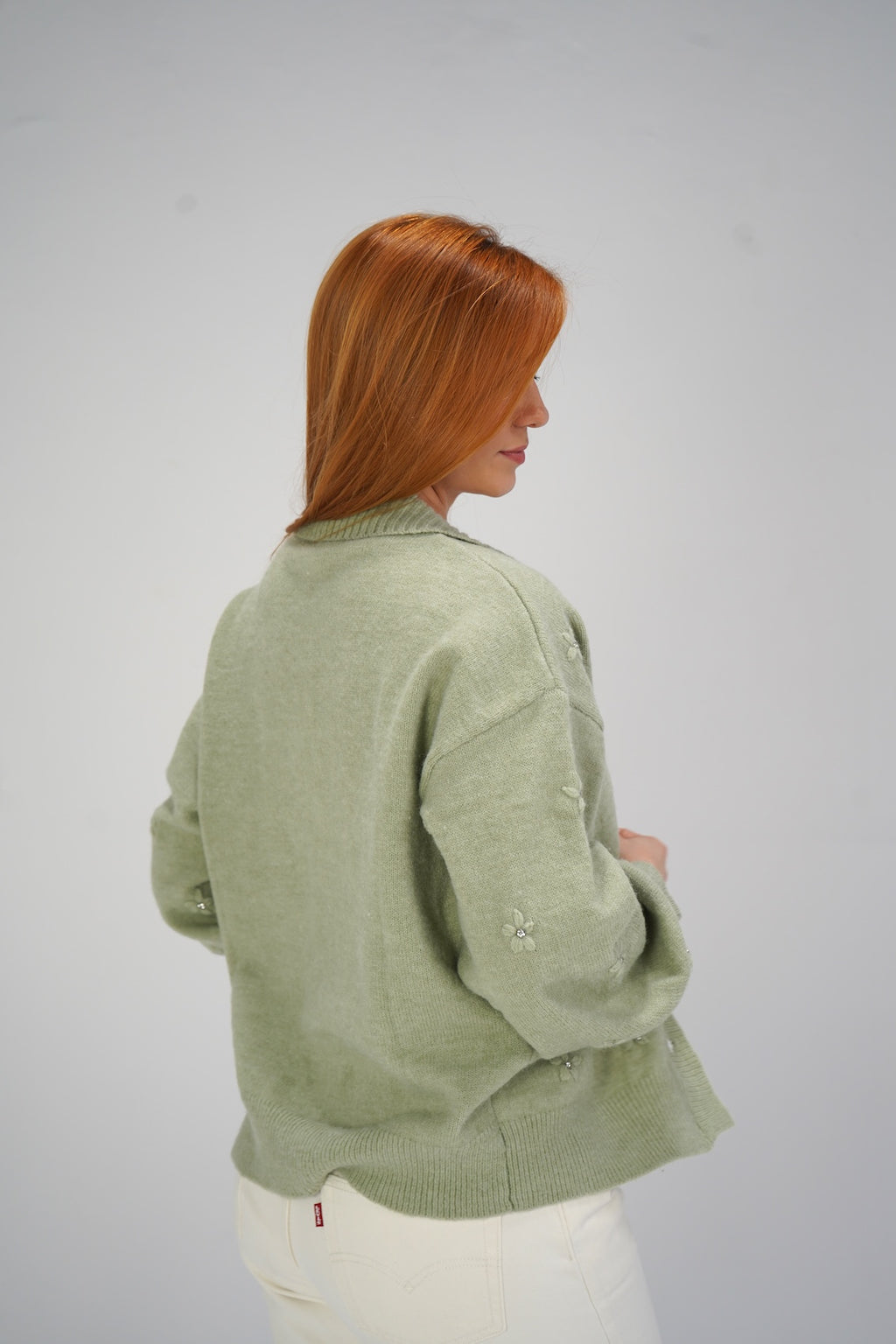 Sage Floral Cardigan