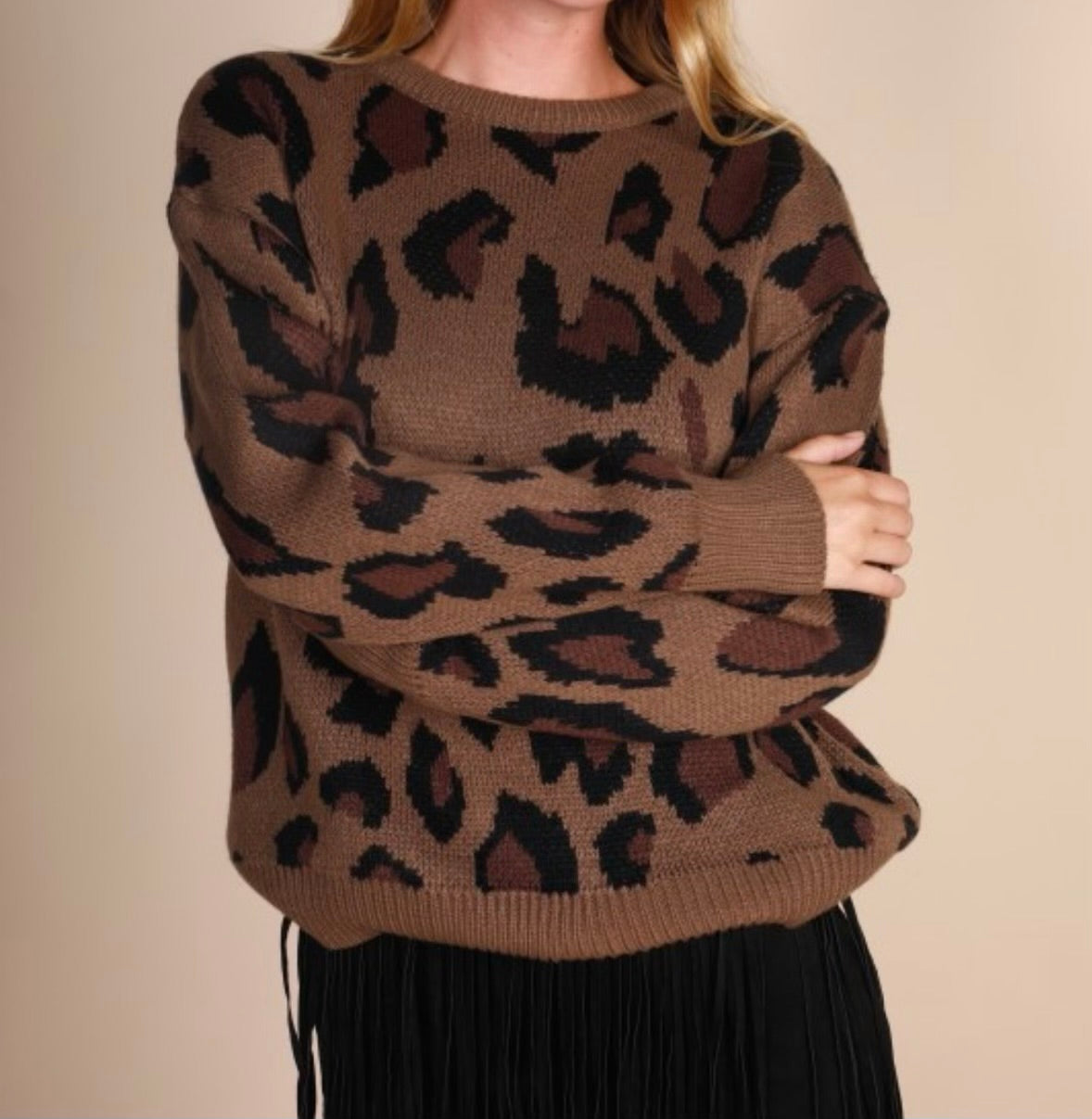 Leopard Brown Sweater