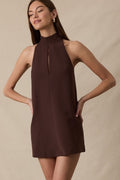 Chocolate Turtle Neck Mini Dress