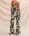 Strapless Back and Cream Jumpsuit