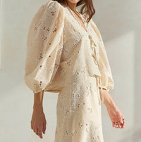 Floral Eyelet Top
