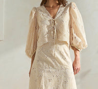 Floral Eyelet Top