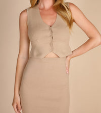 Sweater Vest Top & Maxi Skirt Set