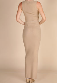 Sweater Vest Top & Maxi Skirt Set