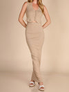 Sweater Vest Top & Maxi Skirt Set