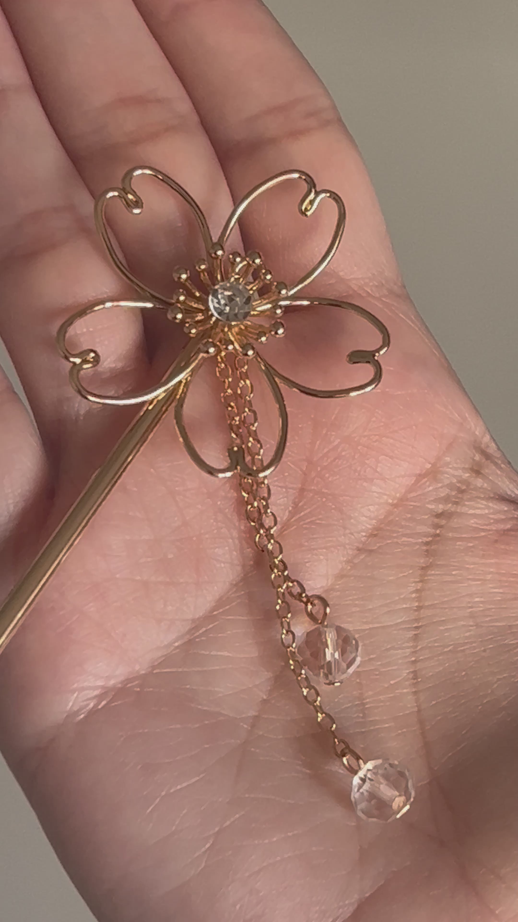 Golden Sakura Kanzashi